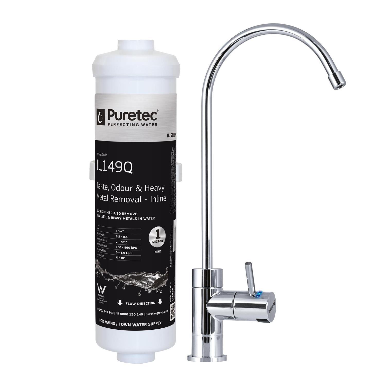Inline X3 Water Filter Kit  Chrome