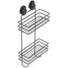 Suction Shower Caddy H:395mm, W:250mm, D:100mm Black