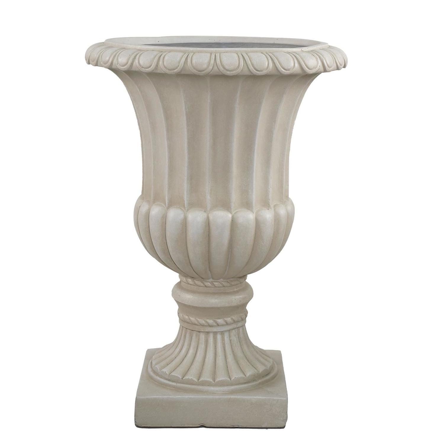 Clayfibre Urn Pot Large H: 62cm, Dia: 38cm Beige