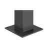 Aluminium Flanged Post 100x100x1900mm Black