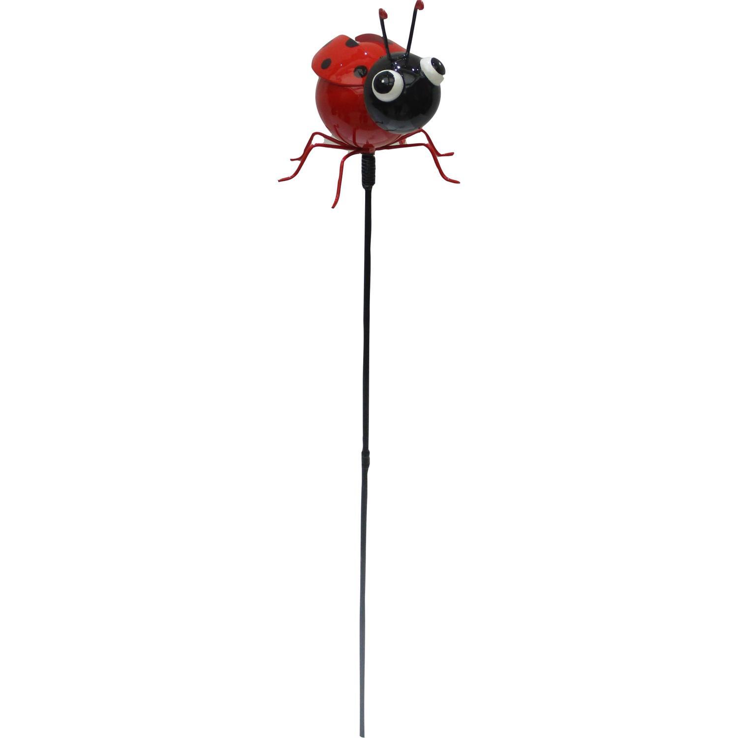 Metal Ladybug Stake Garden Decor