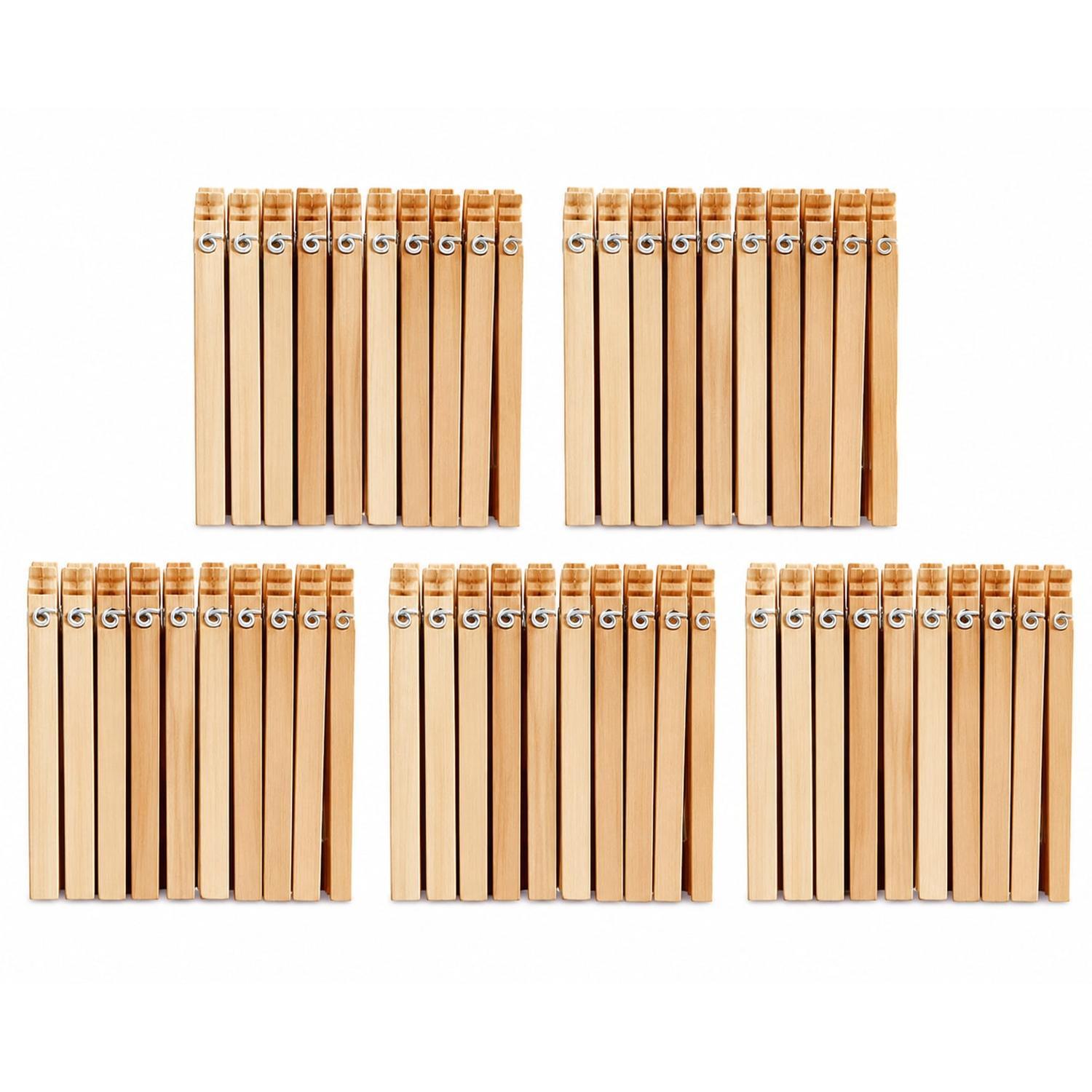 Round Wooden Clothespins 50 pack Natural