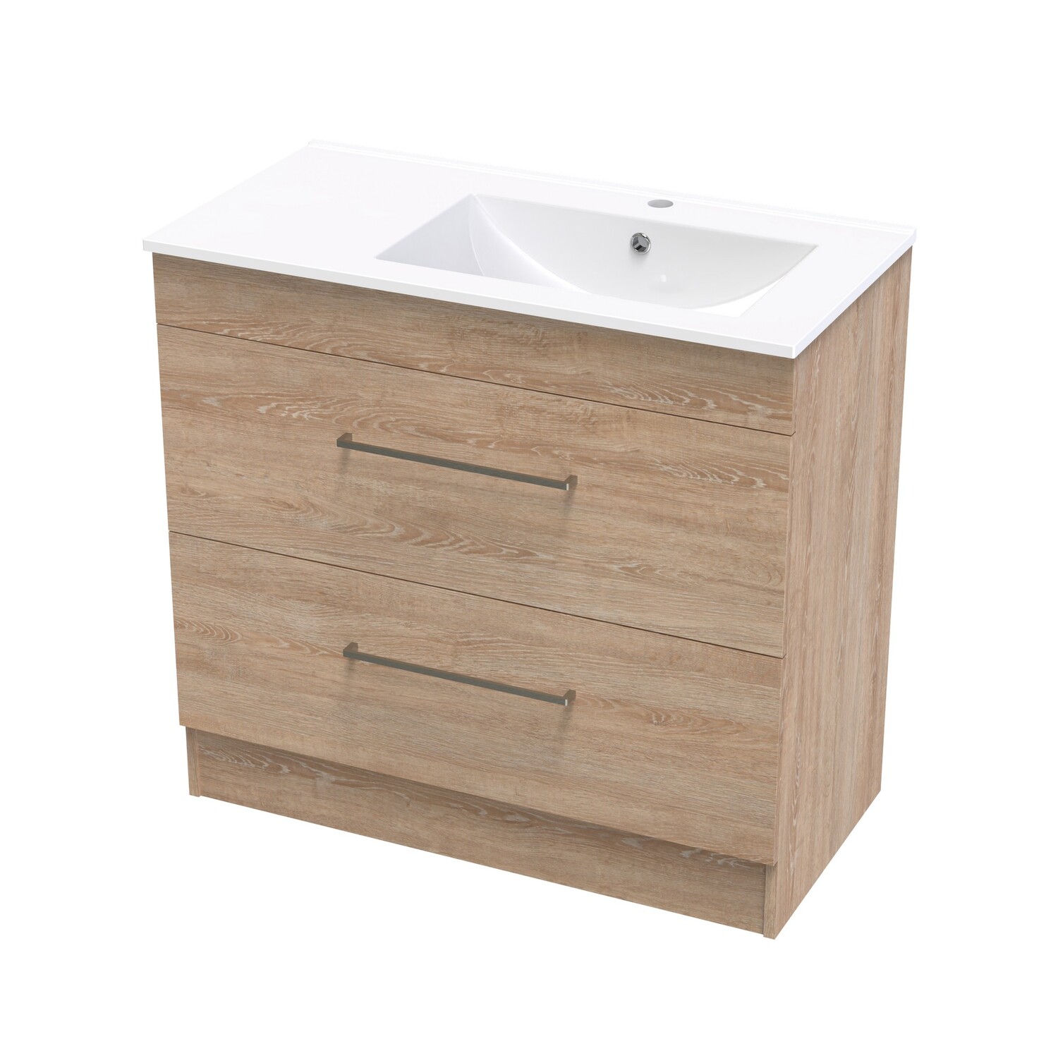Cashmere Valley 900 Right Hand Bowl Double Drawer Floor Colour