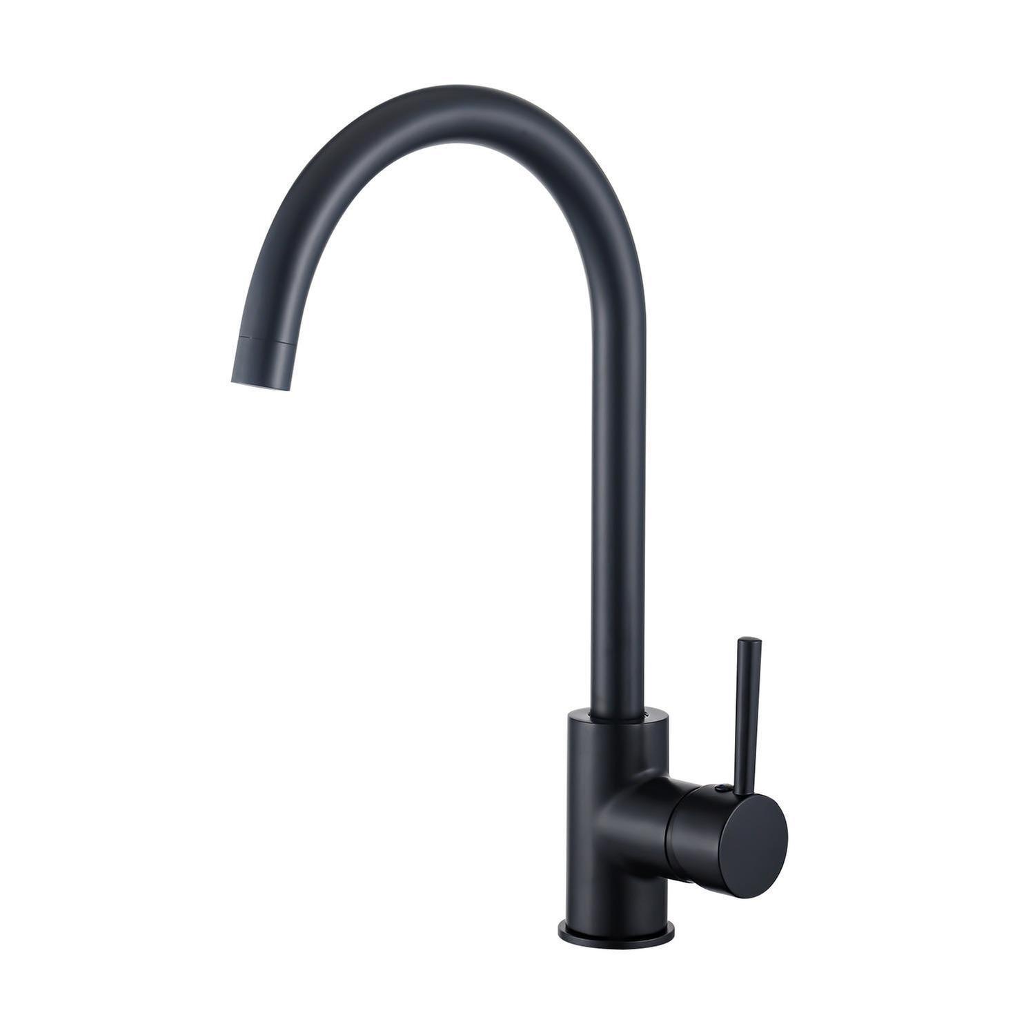 Gooseneck Sink Mixer Black
