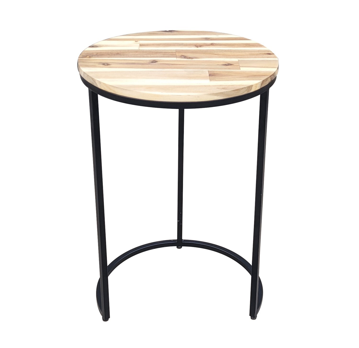 Metal Plant Stand Acacia Top Large