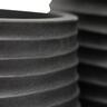 Round Ribbed Resin Pot M Black