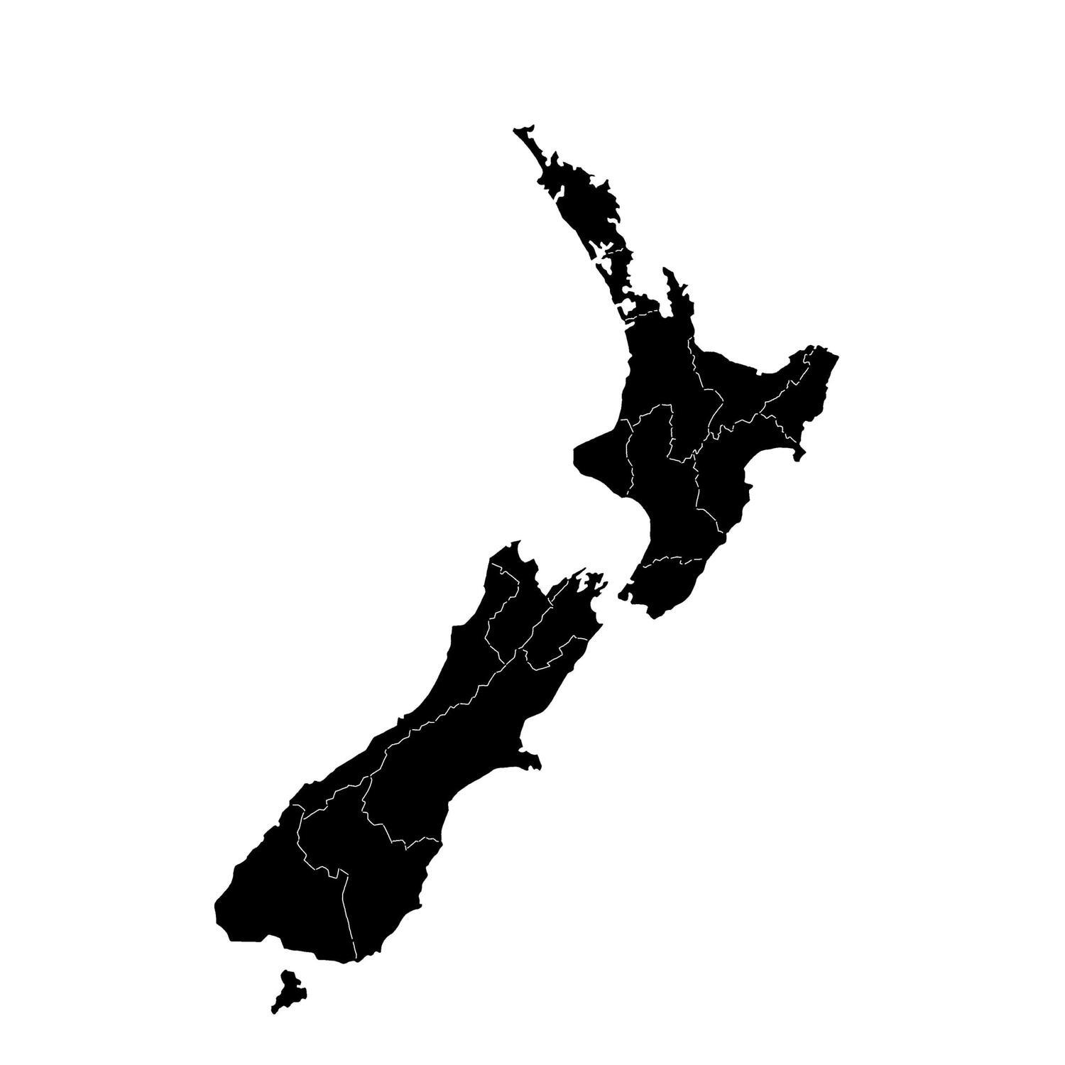 Metal NZ Map Wall Art