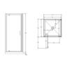 2 Sided Flat Wall Acrylic Shower 900 x 900 x 2015mm Chrome