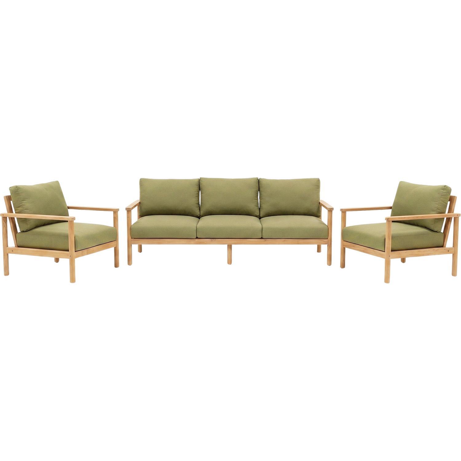 Outdoor Triple Lounge Setting 3 Piece