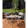 Outdoor Dining Setting 3 Piece 720mm Bistro Directors Chairs