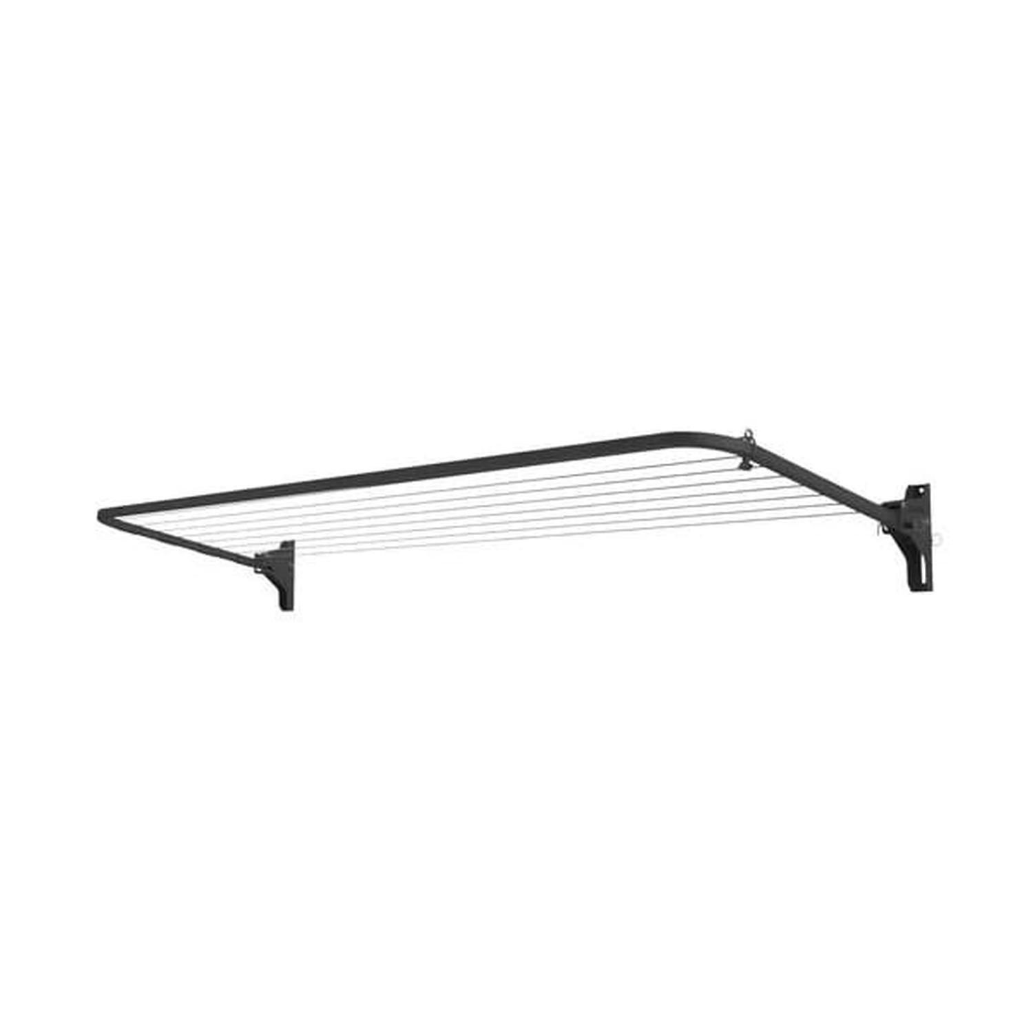 Folding Frame Clothesline 17m Black