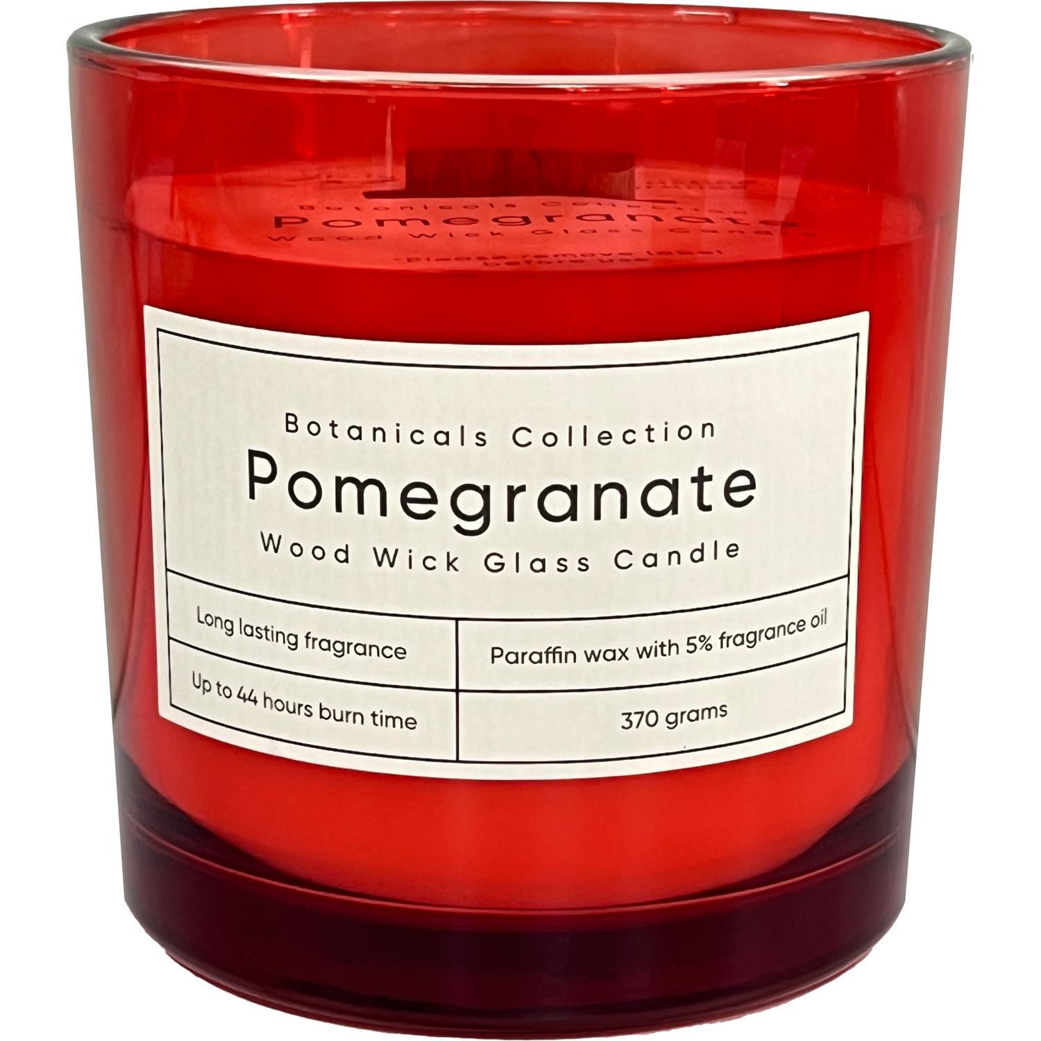 Wood Wick Glass Candle Pomegrante 370g