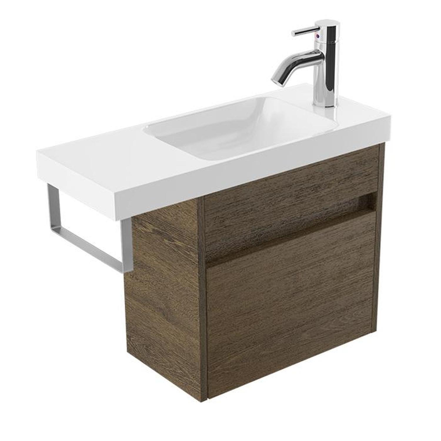 Wall Vanity 600mm Smokey Oak