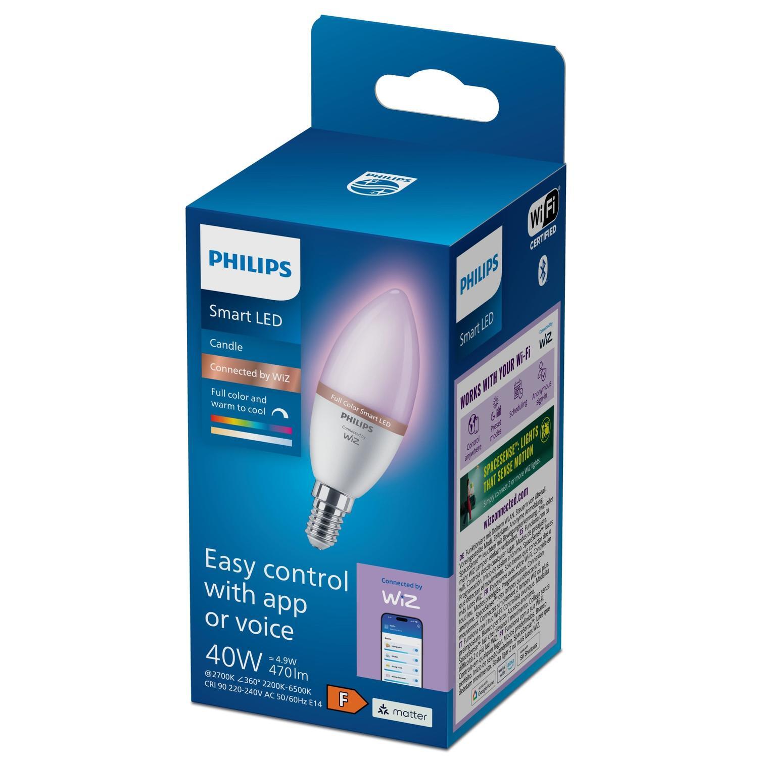 Smart Led Candle E14 470lm Full colour smart bulb
