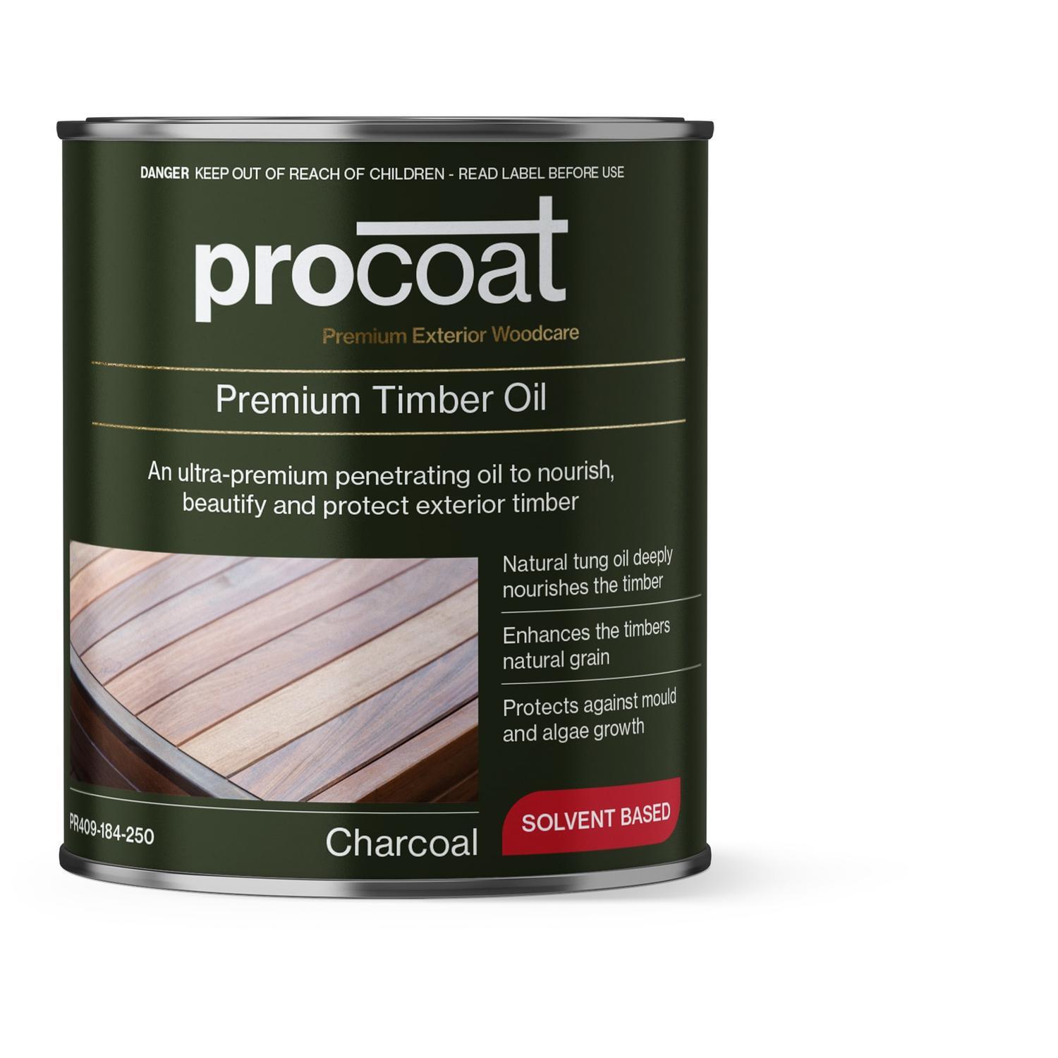 Premium Exterior Timber Oil 250ml Charcoal