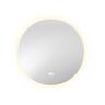 Round Backlit LED Bathroom Mirror with Demister 90cm