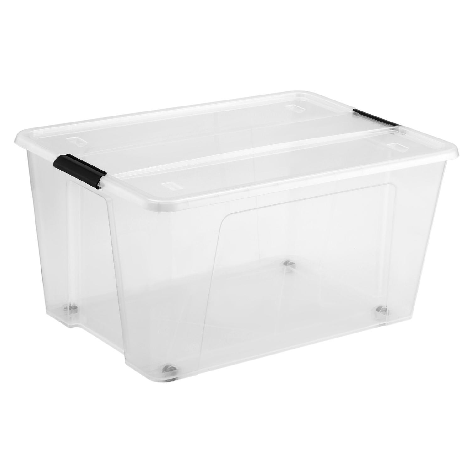 Rolling Organiser 80 litre Clear
