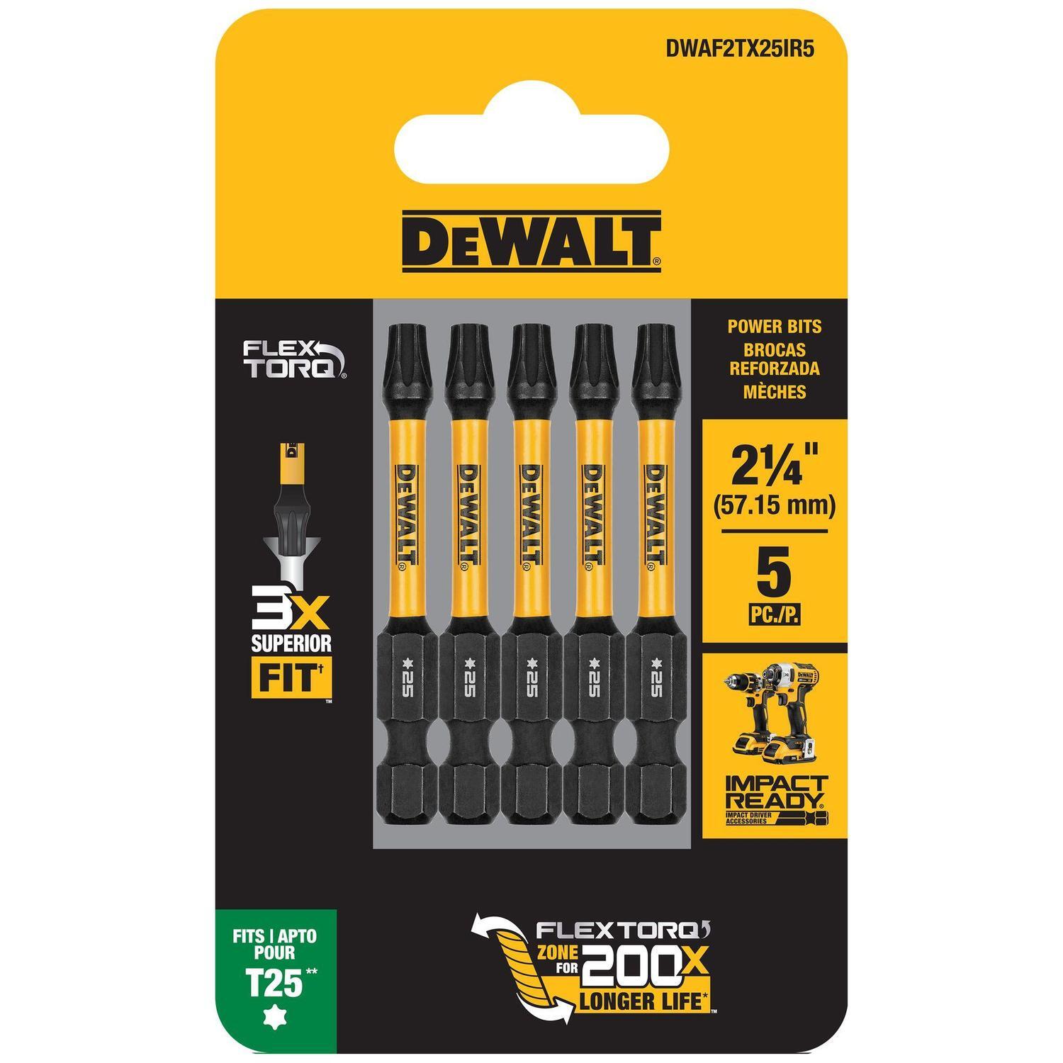 FLEXTORQ T25 Impact Screwdriving Bit  57mm - 5 Pack
