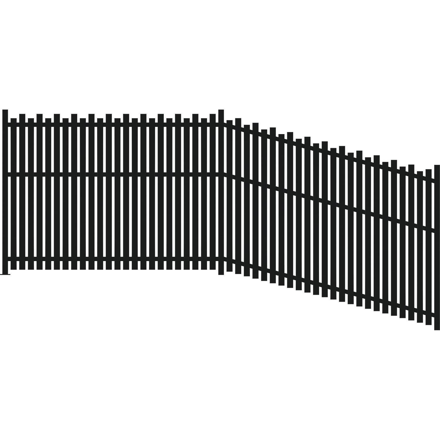 Belle Aluminium Fence Panel  H:1800mm W:2430mm Black