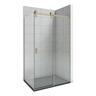 Solara 1210 x 910mm 2-Wall RH Black Tray and Brushed Gold Sliding Screen