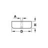 Furniture Feet Glides 50mm Black pack of 4