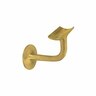 Stair Rail Bracket 75mm Curved Mount Polished Brass Finish