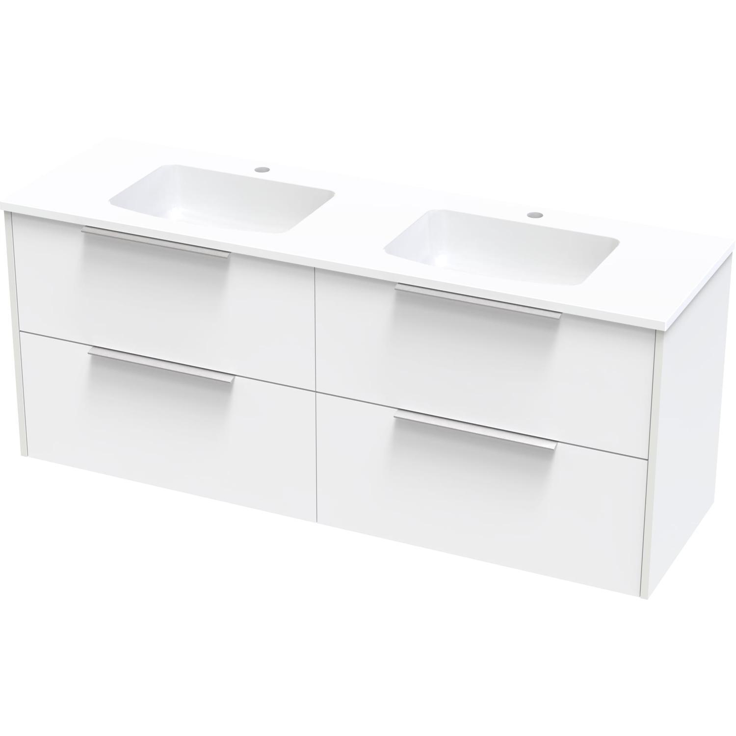 Nikau Grove 1500Db Double Drawer Wall Ultra Gloss White/Colour