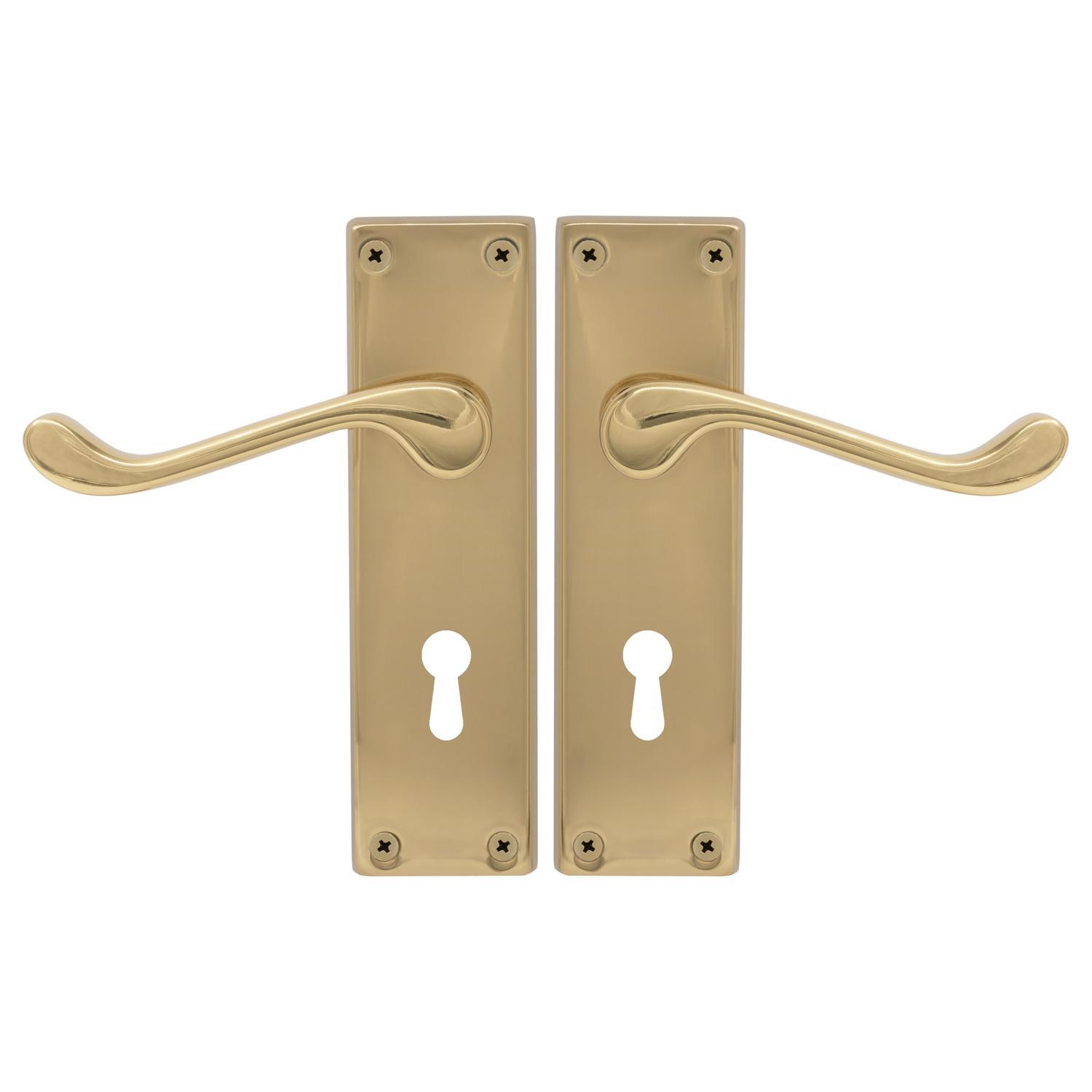 York Square Longplate Standard Keyhole Polished Brass