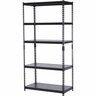 Heavy Duty 5 Shelf Unit H: 1838mm, W: 914mm, D: 457mm Black
