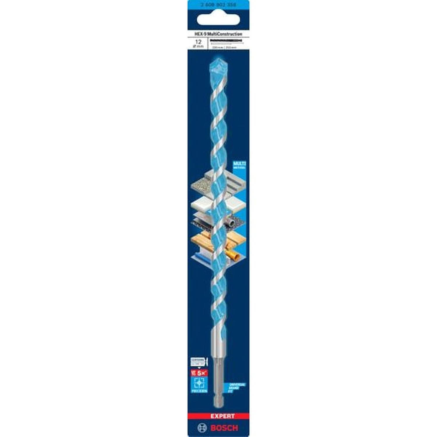 HEX-9 Multi Contruction Drill Bit 12 x 200 x 250mm