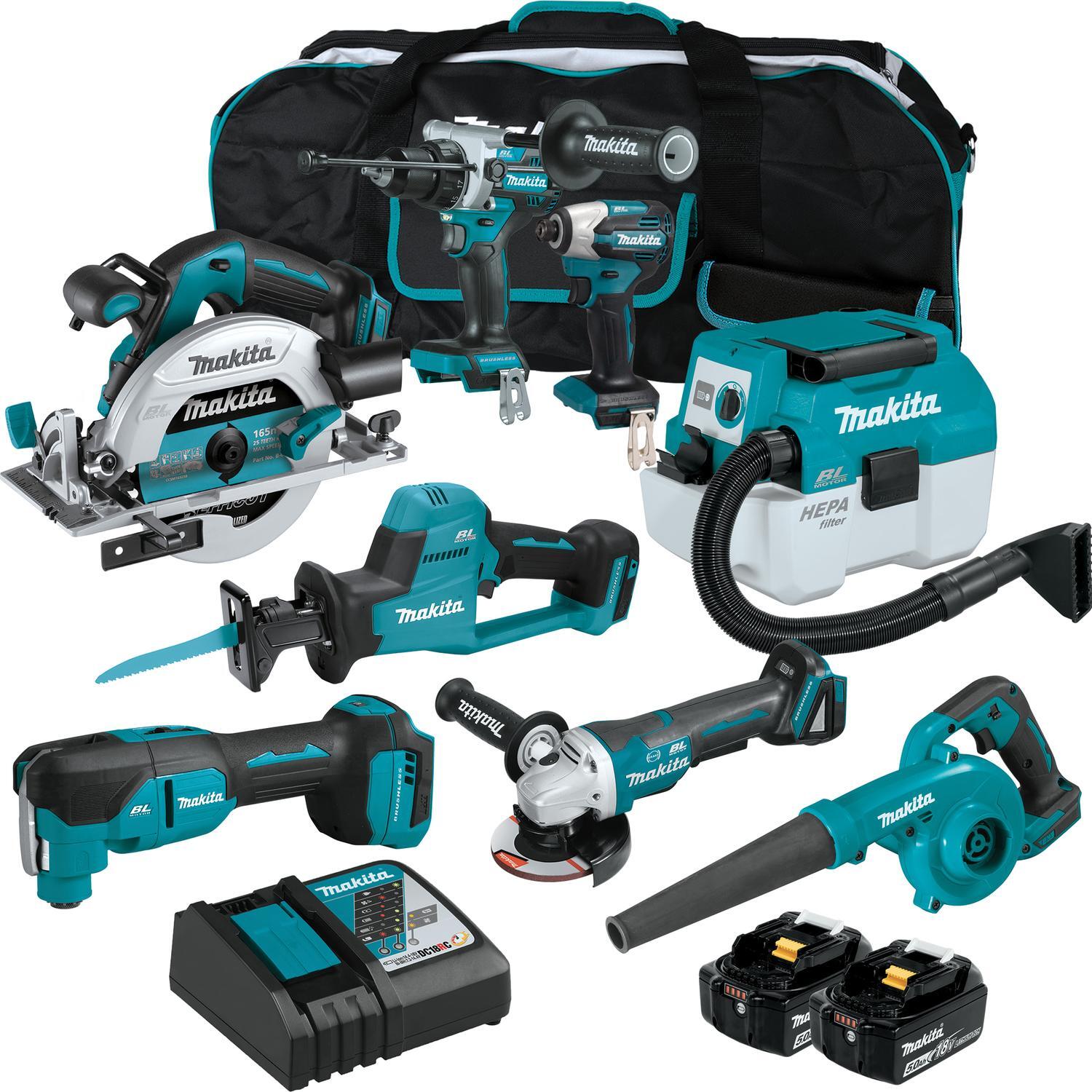 Cordless 8 Piece Combo Kit 18 Volt