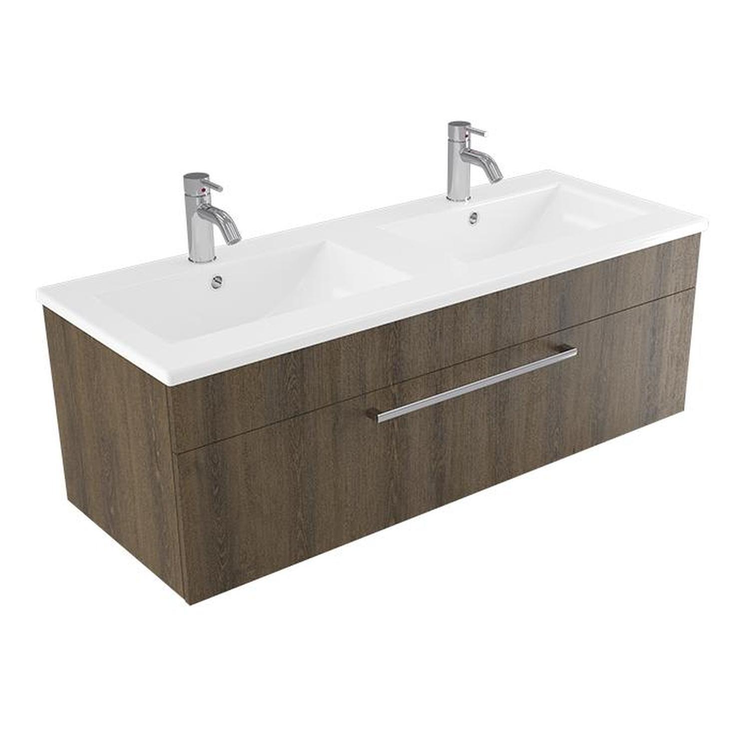Calais Wall Vanity 1200mm Smokey Oak