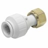 Straight Tap Connector 22mm X 3/4" BSP White/Brass