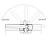 Window Handle Venting Left-Hand Face Fix 87mm Black