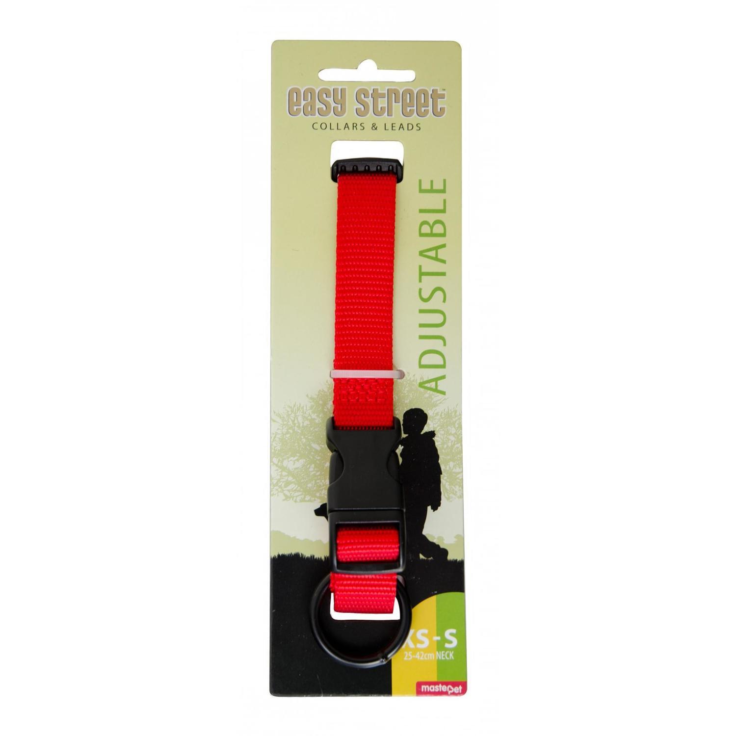 Easy Street Dog Collar RED XS-S