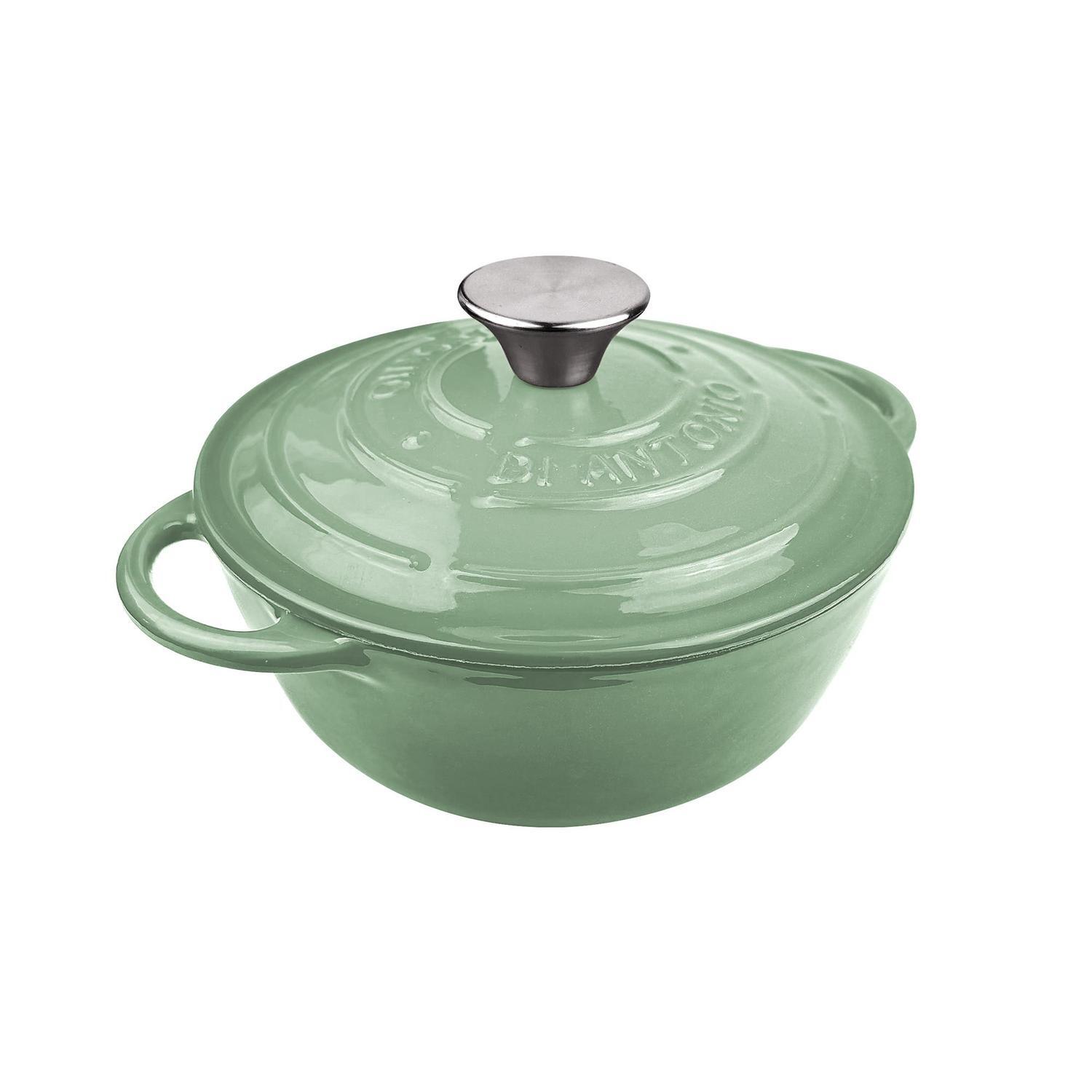 Casserole Dish Cast Iron 200mm Sage Green