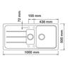 Bowl & 1/4 Bowl Sink + Drainer