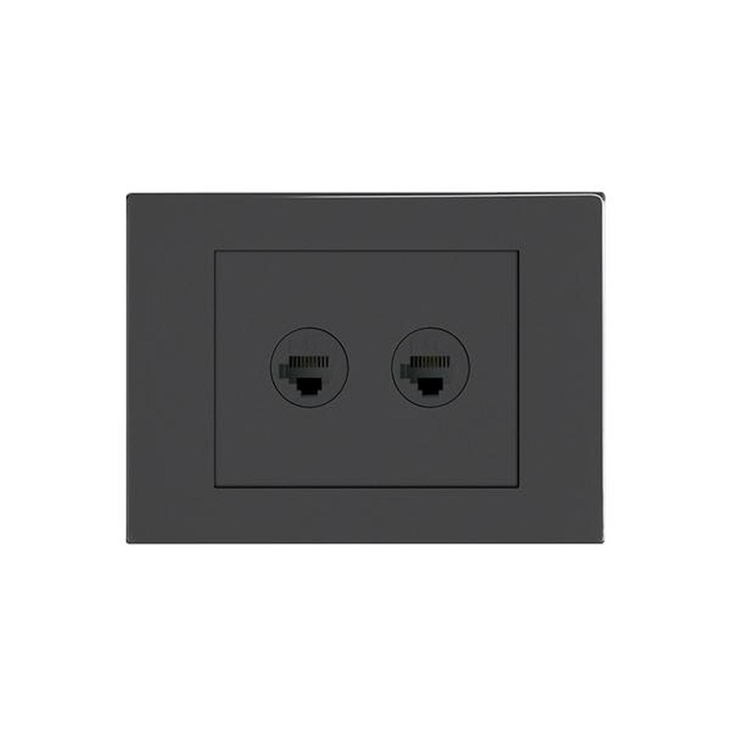 Vivo 2 Gang RJ45 Cat 6 Horizontal Outlet