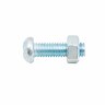 Round Head Bolt And Nut 6 x 20mm Zinc Plated