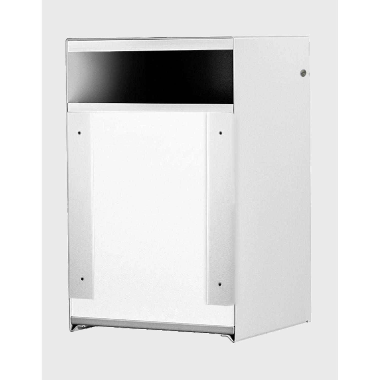 Metal Letterbox  Silver-Pearl/White