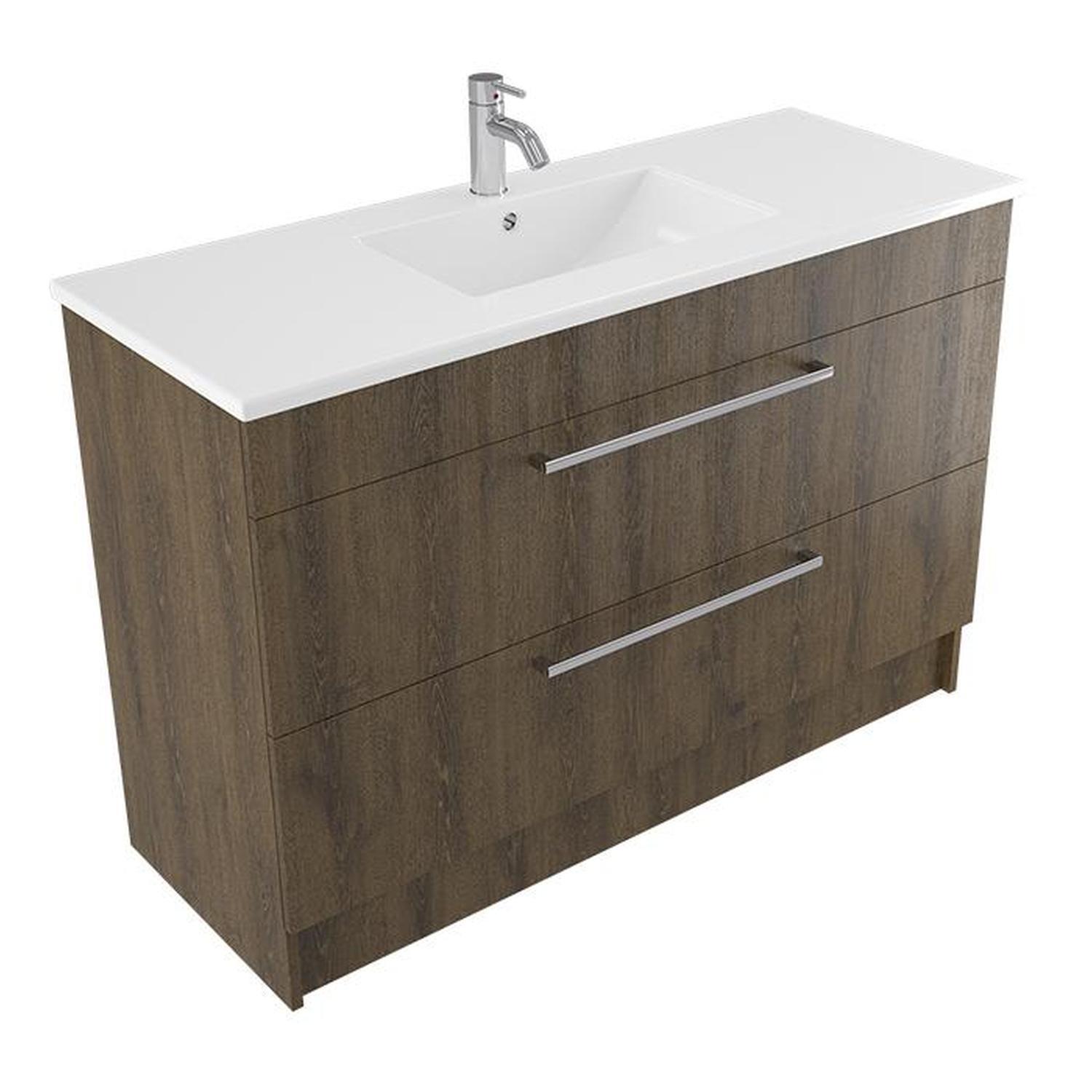 Calais Floor Vanity 1200mm Smokey Oak