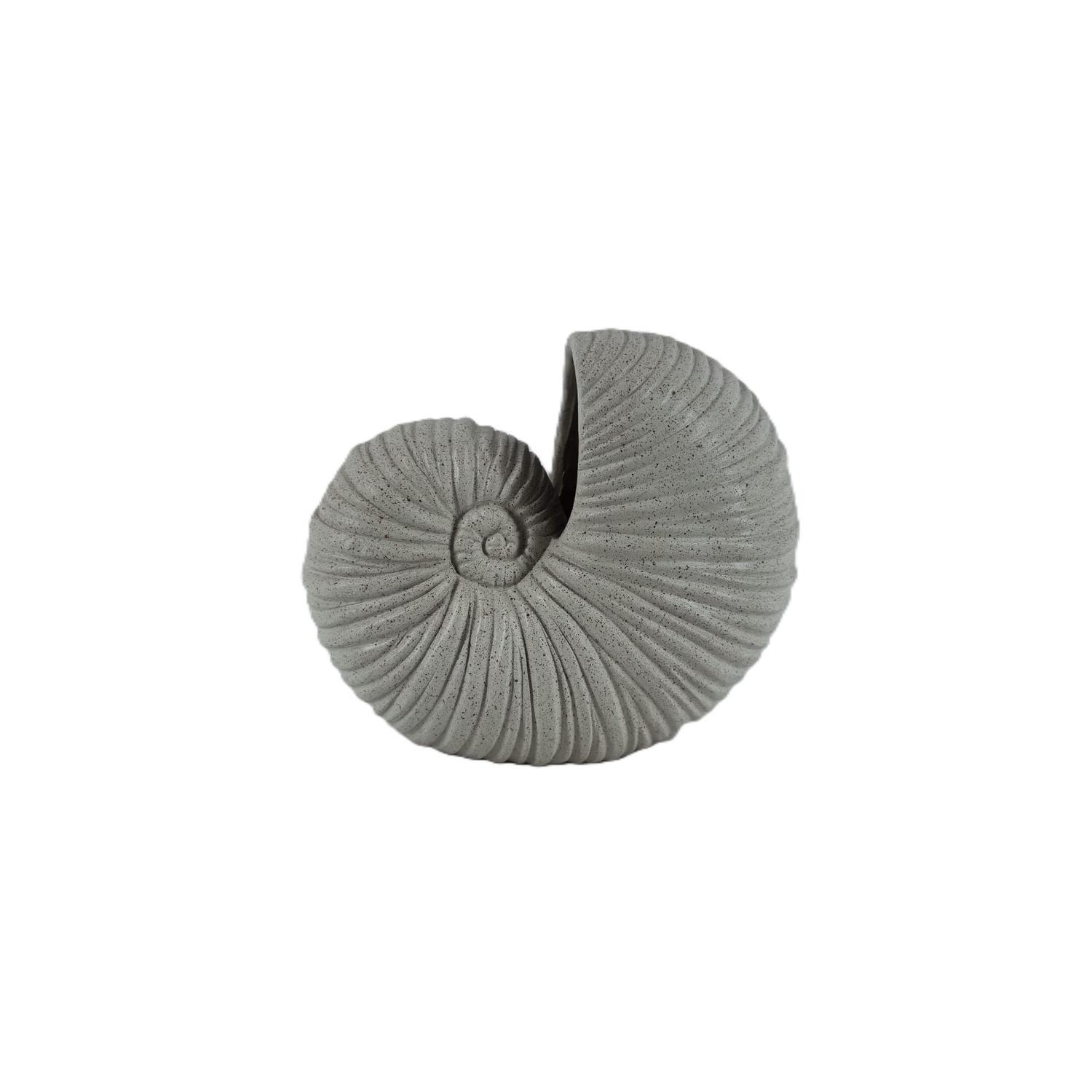 Polyresin Snail Shell Garden Decor  White