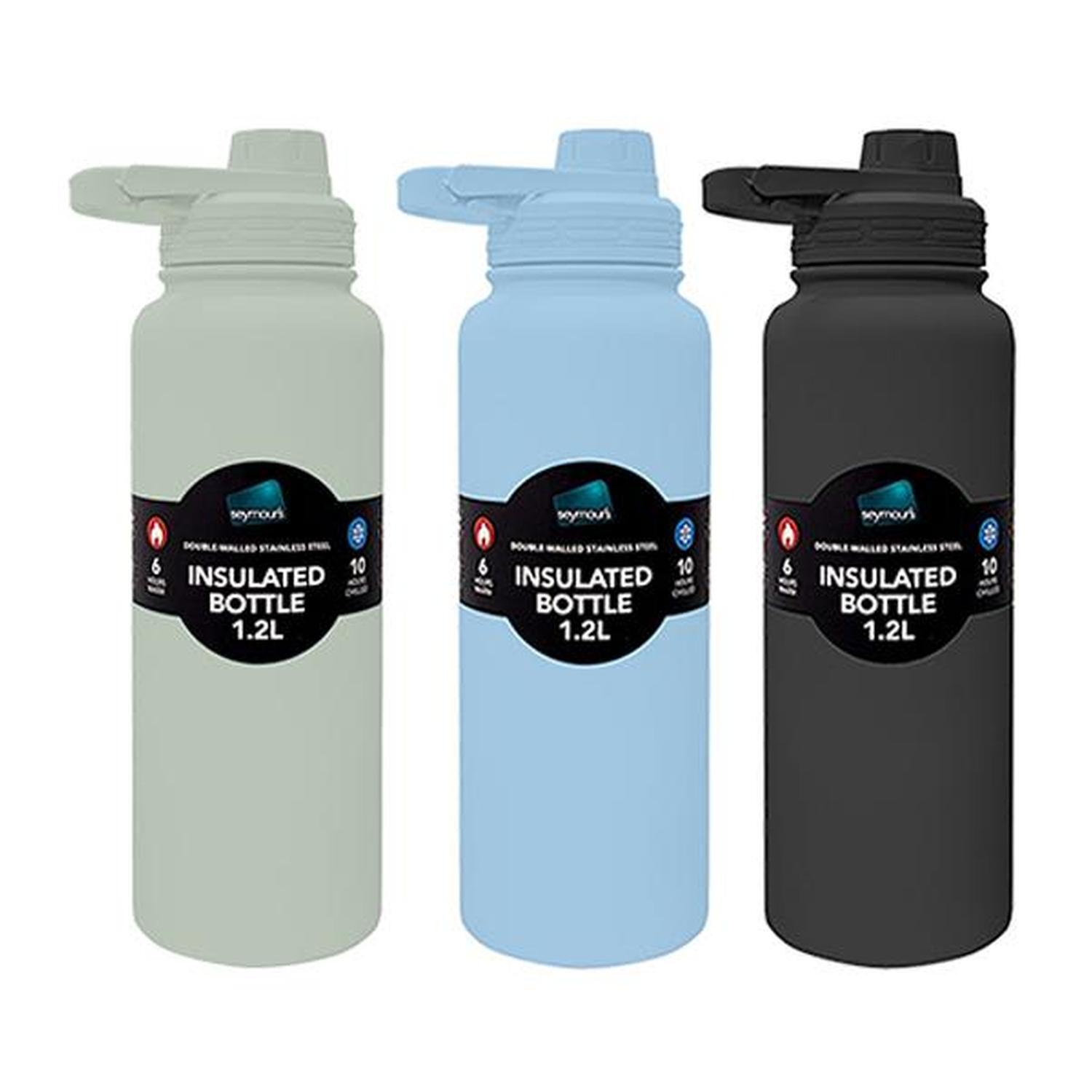 Heavy Duty Vacuum Insulated Stainless Steel Drink Bottle 1.2 litre Asst Colours