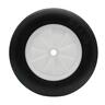 Rubber Tyred Plastic Centered Wheel 200mm White