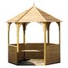 Wainui Weatherboard Side Gazebo W: 2.57m, H: 2.85m Natural Timber