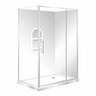 Capricorn Square Shower Moulded Wall Right Hand Tray with 2 Panel Sliding Door