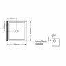 Carina Square Shower Flat Wall