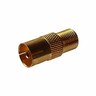 Coax Socket with F Socket Adaptor Gold