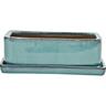 Glazed Bonsai Rectangle Pot Small Firework Green