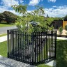 Aluminium Batten Fence Gate Converter 2 piece  H: 1200mm, W: 80mm, D: 80mm Black